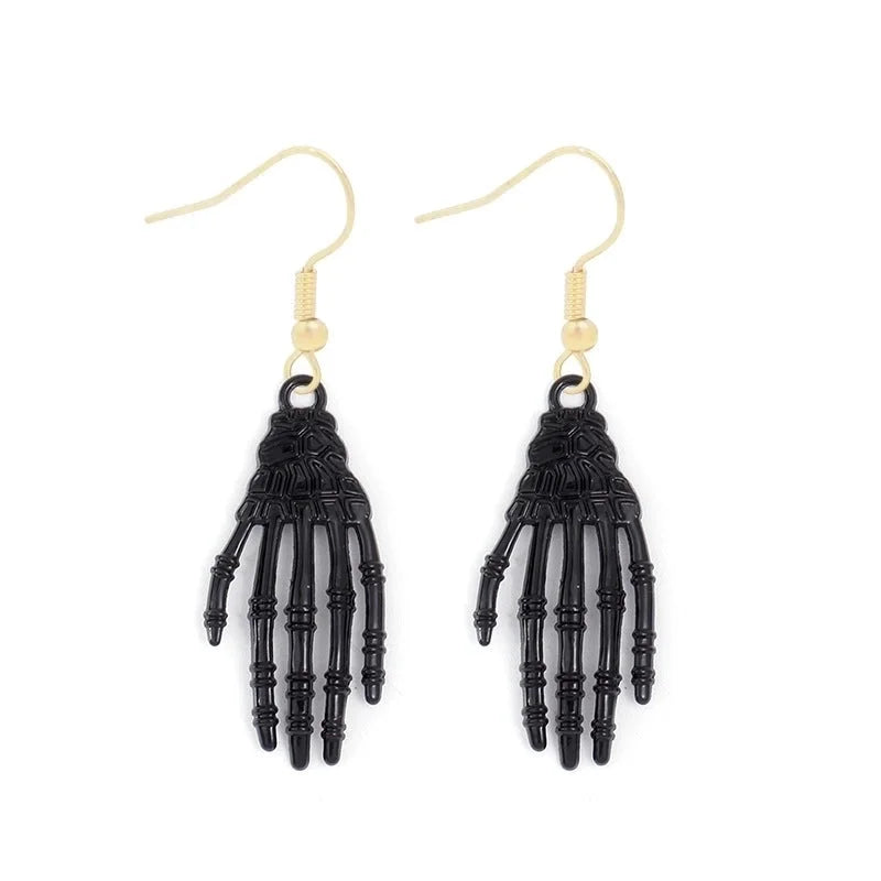 1 Pair Funny Cool Style Pumpkin Spider Web Ghost Enamel Zinc Alloy Drop Earrings