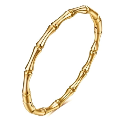 Minimalist Solid Color Titanium Steel Plating Gold Plated Bangle