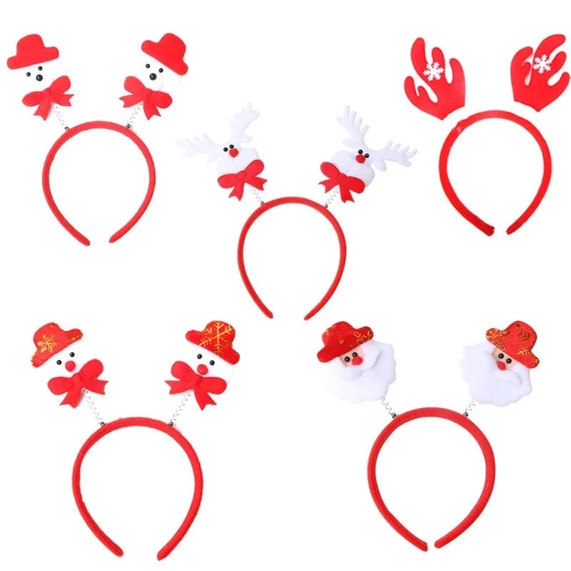 Christmas Hairband Old Man Snowman Elk Horn Headband Christmas Decorations Children Party Headdress