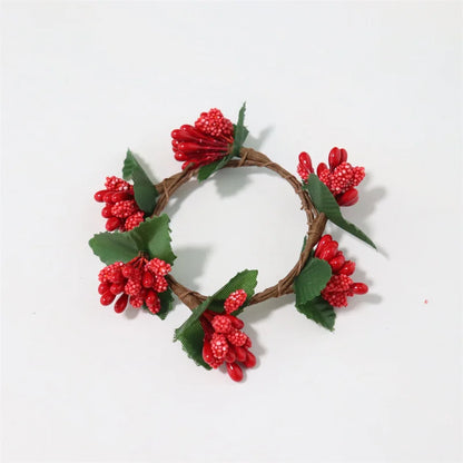 2 Pieces Can Be Matched With Christmas Decoration Pine Needle Napkin Rings For Hotel And Home Use Napkin Holders