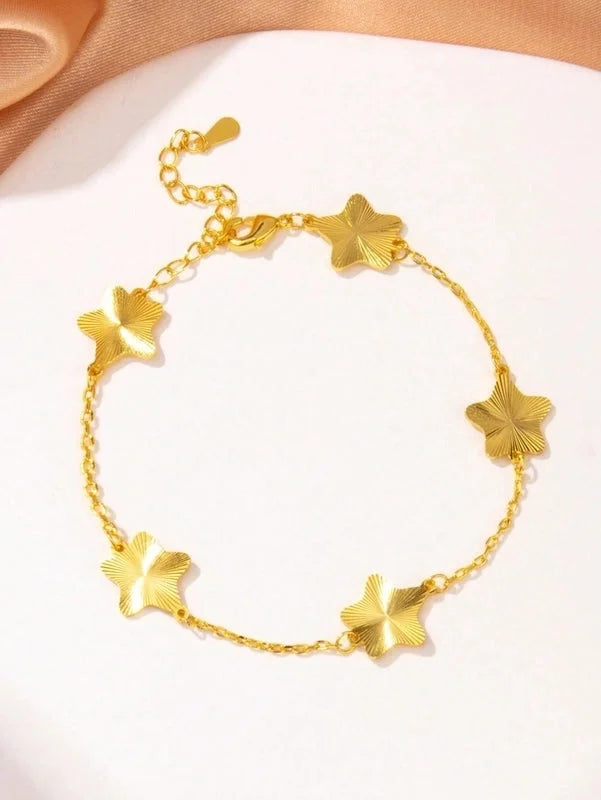 Copper Cable Chain Round Heart Shape Gourd Bracelets