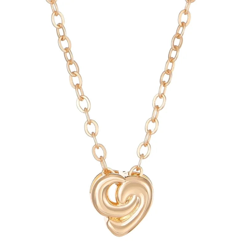 Copper Heart Shape Pendant Necklace