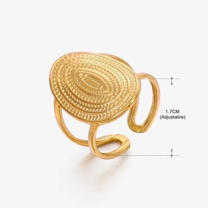 3 Pieces Basic Classic Style Geometric Leaf Stainless Steel Plating Open Rings