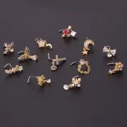 Nose Rings & Studs Fashion Geometric 316L Stainless Steel Copper Plating