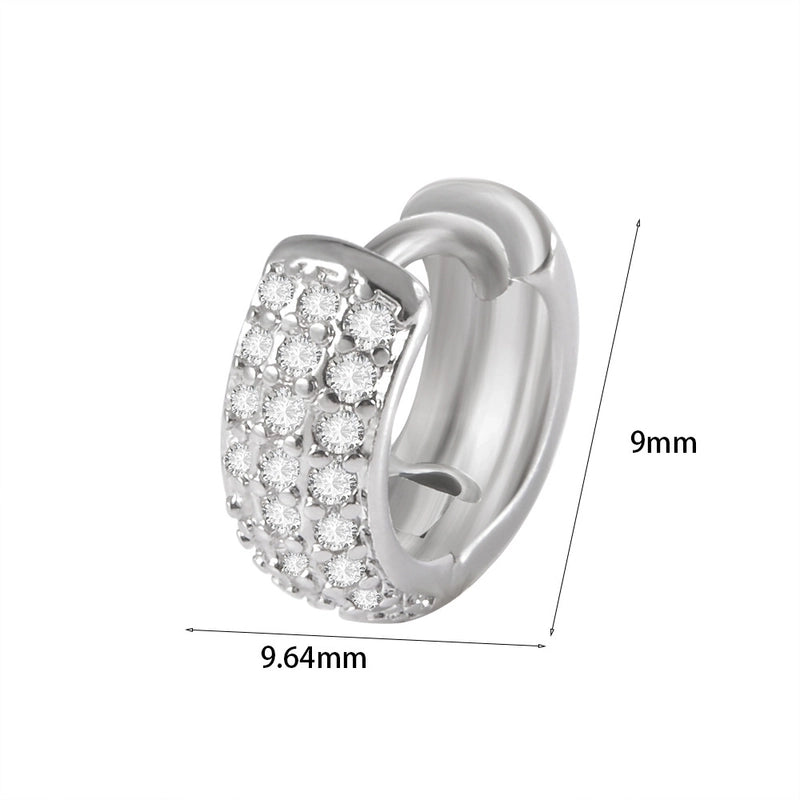 1 Piece Elegant Flower Butterfly Inlay Copper Rhinestones Zircon Earrings