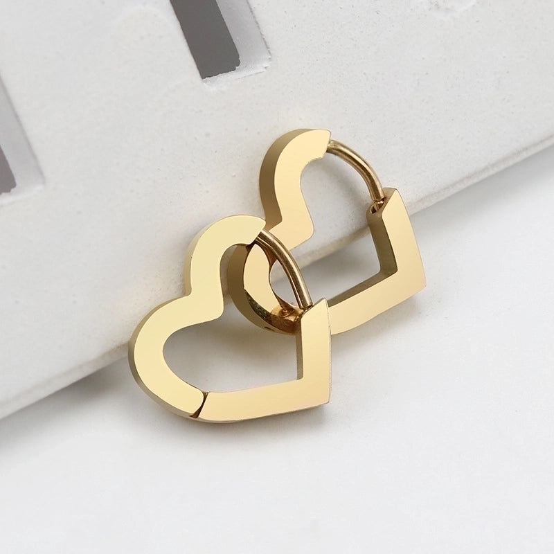 1 Pair Minimalist Triangle Hexagon Plating 304 Stainless Steel 18K Gold Plated Stainless Steel Earrings