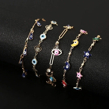 Lady Devil's Eye Star Copper Plating Bracelets