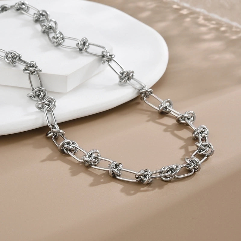 304 Stainless Steel 18K Gold Plated Hip-Hop Plating Geometric Necklace