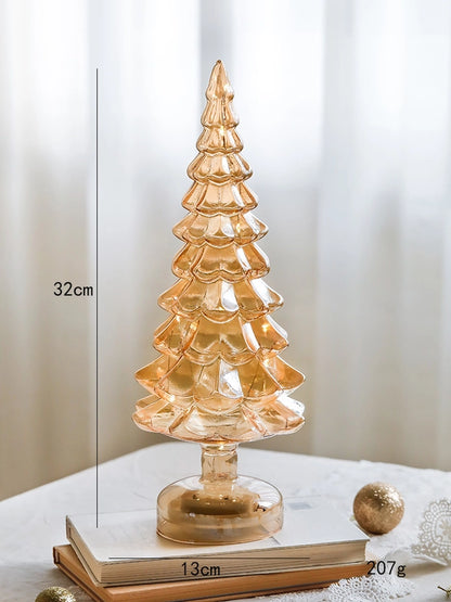Christmas Minimalist Classic Style Christmas Tree Glass Holiday Festival Ornaments