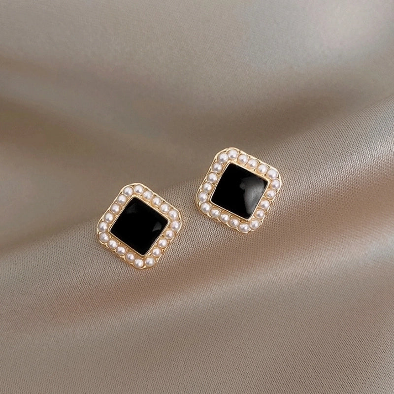 10 Pieces Minimalist Heart Shape Flower Bow Knot Imitation Pearl Alloy Rhinestone Irregular Women\'S Earrings 1 Pair