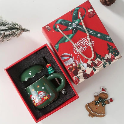 Christmas Cute Santa Claus Snowflake Ceramics Mug 1 Piece