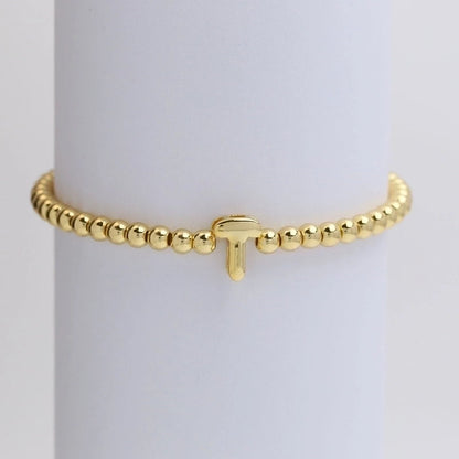 Copper Minimalist Plating Letter Bracelets