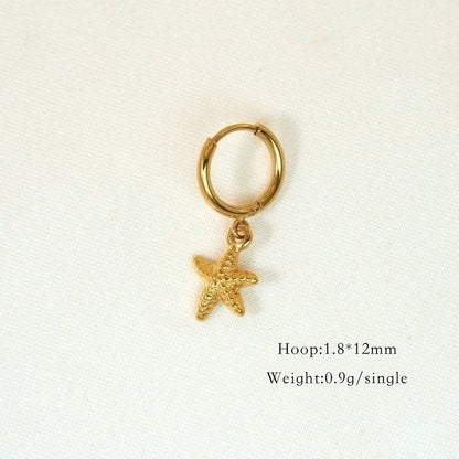 6 Pieces Minimalist Classic Style Heart Shape Plating Inlay 304 Stainless Steel Rhinestones Drop Earrings