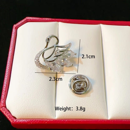 Sweet Pin Rabbit Swan Snowflake Copper Plating Women's Brooches