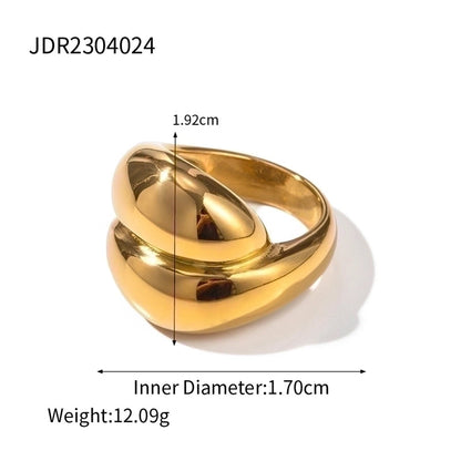 Minimalist Solid Color 304 Stainless Steel Plating Rings
