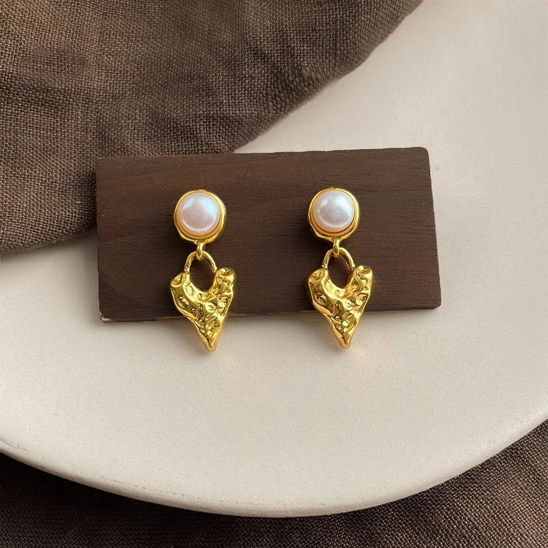 1 Pair Elegant Retro Geometric Freshwater Pearl Earrings