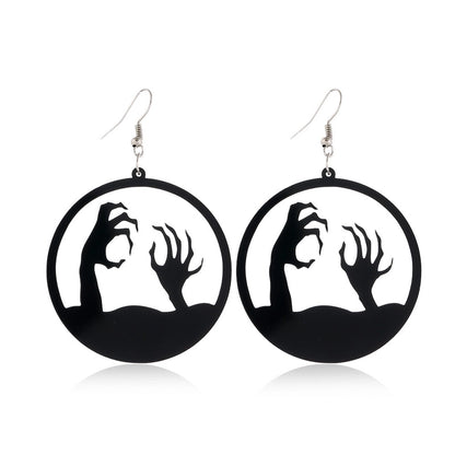 6 Pieces Gothic Cat Spider Alloy Women'S Drop Earrings 1 Pair