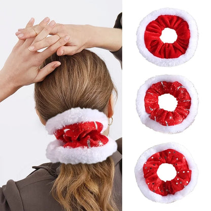 Classic Style Women's Plaid Snowflake Cloth Hair Tie