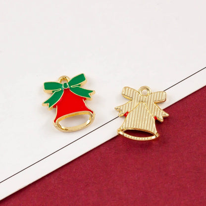 10 PCS/Package Alloy Bow Knot Bell Snowflake Pendant Jewelry Accessories