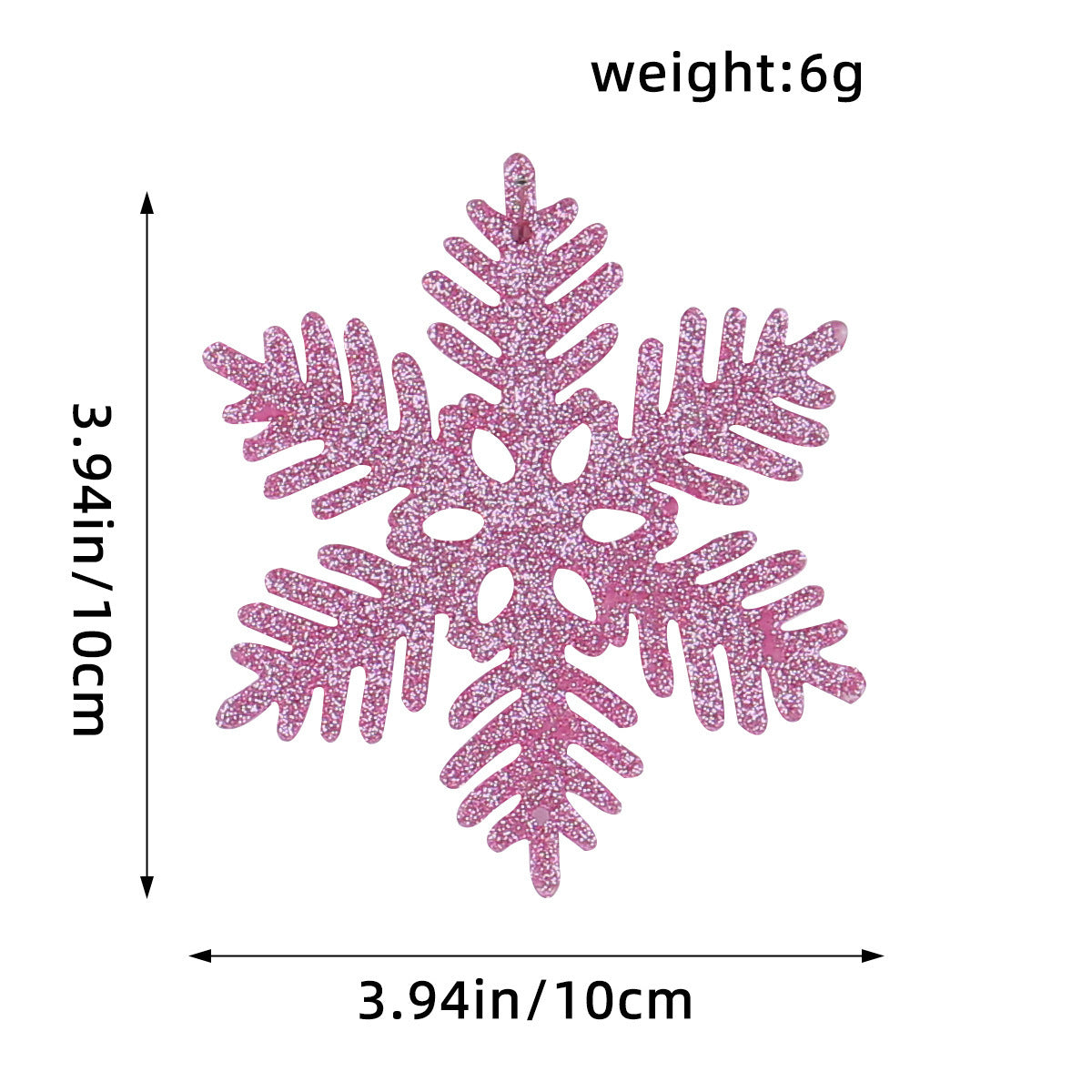 Christmas Decoration 10cm Snowflakes Plastic Sprinkles Snowflakes Christmas Tree Decoration Hollow Snowflake Ornaments