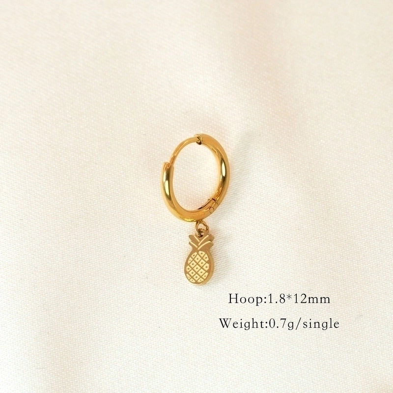 6 Pieces Minimalist Classic Style Solid Color Inlay 304 Stainless Steel Rhinestones Drop Earrings