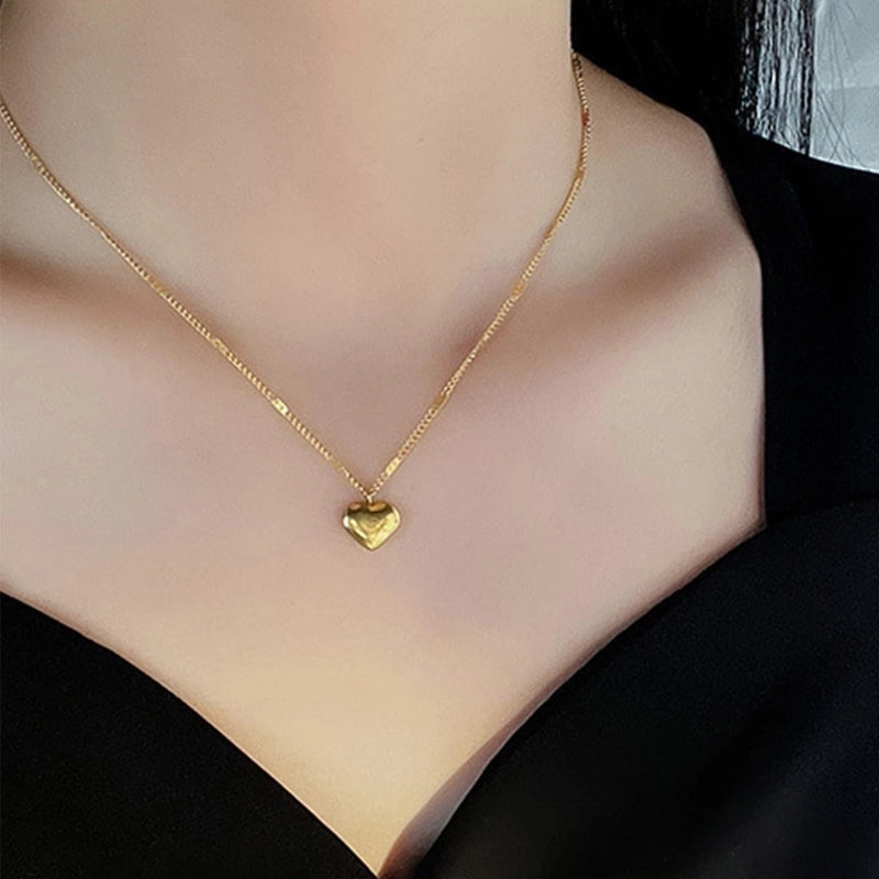 Glam Lady Solid Color 304 Stainless Steel Layered Necklaces