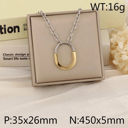 5 Pieces Minimalist Solid Color 304 Stainless Steel 18K Gold Plated Bangle In Bulk