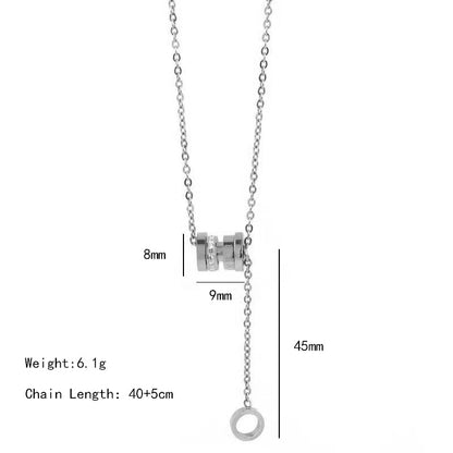 304 Stainless Steel Copper 18K Gold Plated K Gold Plated Cute Inlay Flower Butterfly Acrylic Shell Zircon Pendant Necklace