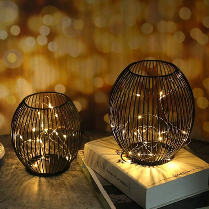 Christmas Retro Minimalist Solid Color Iron Candlestick