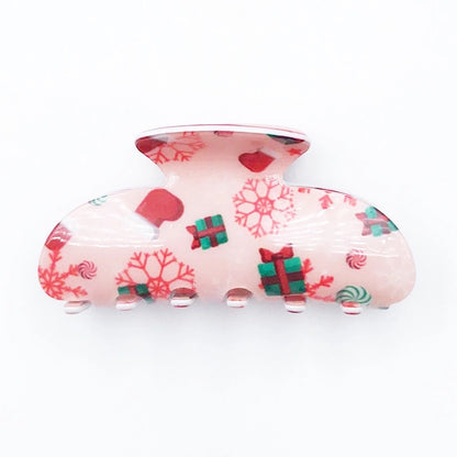 Women's Minimalist Classic Style Snowflake Plastic Resin Hair Claws