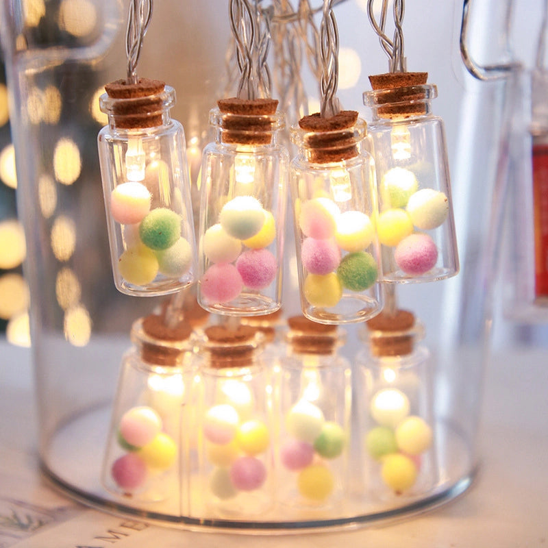Christmas Cute Bottle Glass Christmas String Lights