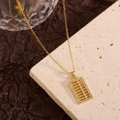 Titanium Steel Copper Leaf Heart Shape Pendant Necklace