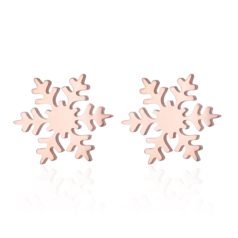 1 Pair Fashion Christmas Tree Plating 304 Stainless Steel 18K Gold Plated Ear Studs