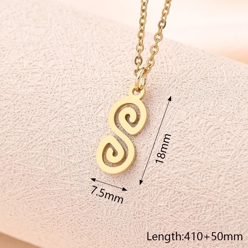 Casual Modern Style Minimalist Compass Mermaid Snowflake 304 Stainless Steel Gold Plated Polishing Plating Pendant Necklace
