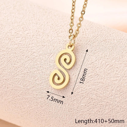 Casual Modern Style Minimalist Compass Mermaid Snowflake 304 Stainless Steel Gold Plated Polishing Plating Pendant Necklace