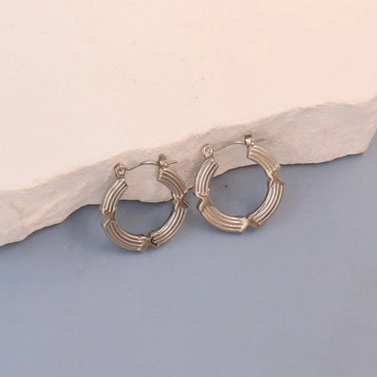 1 Pair Minimalist Round Square Heart Shape 304 Stainless Steel Earrings