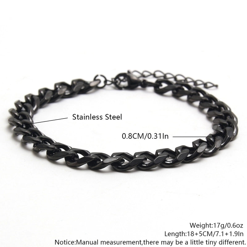 Casual Minimalist Solid Color 304 Stainless Steel Bracelets In Bulk