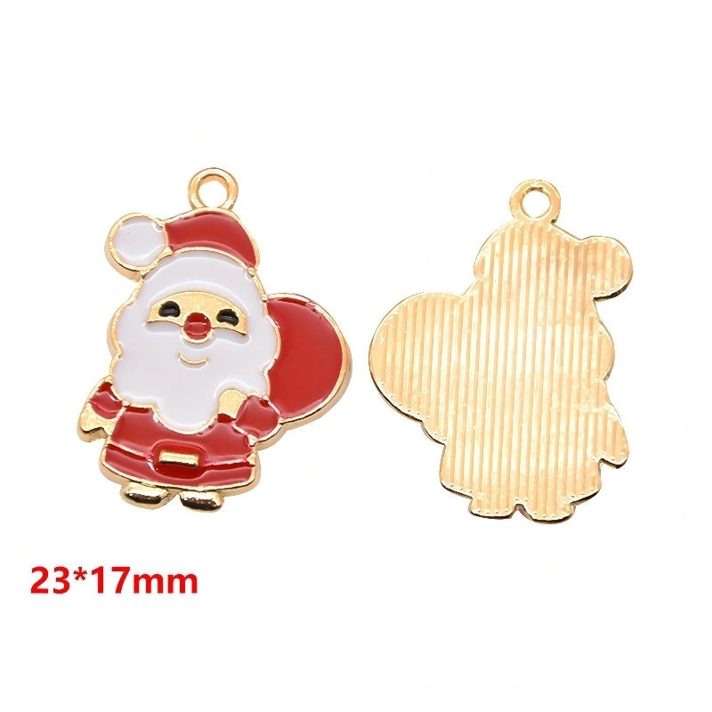 1 Piece Alloy Christmas Tree Santa Claus Christmas Socks Pendant Jewelry Accessories