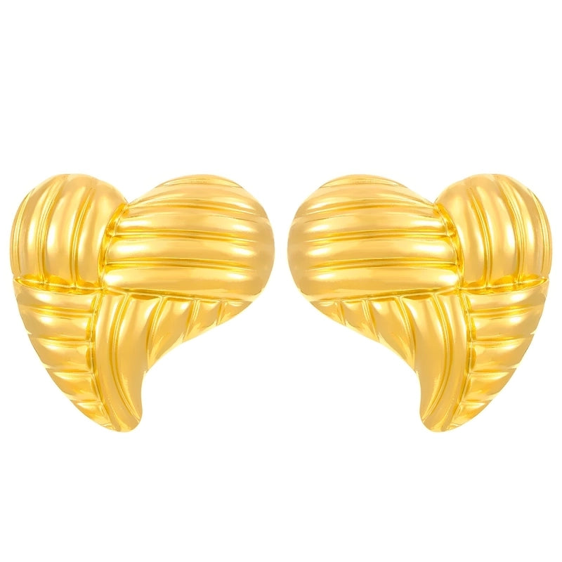 1 Pair Retro Solid Color Plating 304 Stainless Steel Stainless Steel Earrings