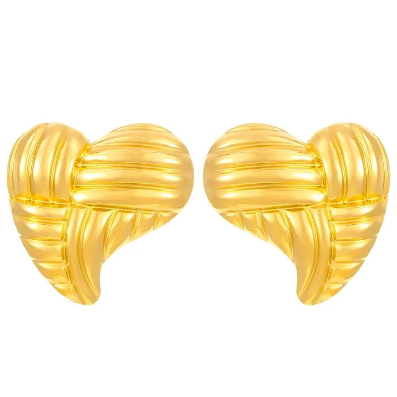 1 Pair Retro Solid Color Plating 304 Stainless Steel Stainless Steel Earrings