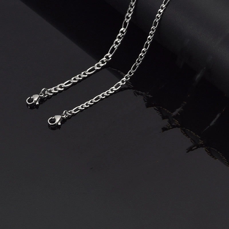 Minimalist Solid Color Stainless Steel Plating Bracelets Anklet Necklace