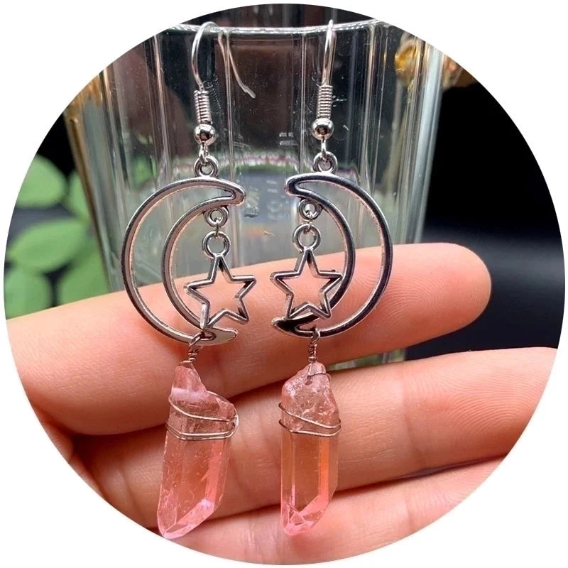 Retro Star Moon Alloy Women\'s Drop Earrings 1 Pair