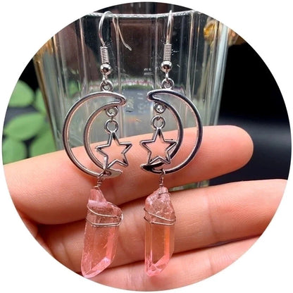 Retro Star Moon Alloy Women\'s Drop Earrings 1 Pair