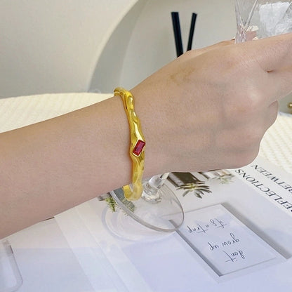 Casual Minimalist Irregular 304 Stainless Steel Bangle In Bulk