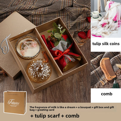 Aromatherapy Candle Gift Box March 8Th Women'S Mother'S Day Gift For Mother And Teacher Practical Niche Advanced Soy Wax