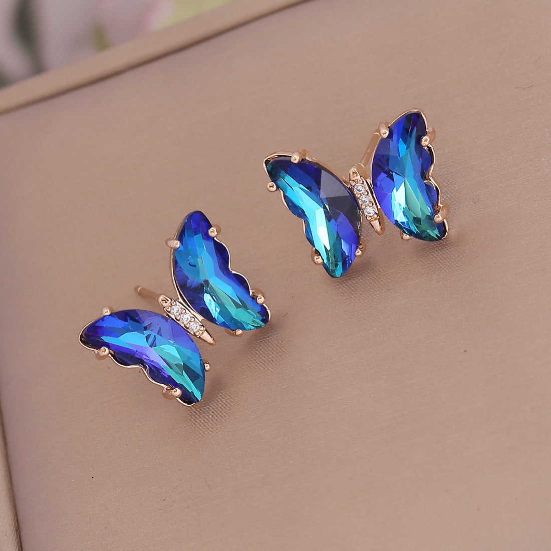 Fashion Butterfly Metal Electroplating Earrings