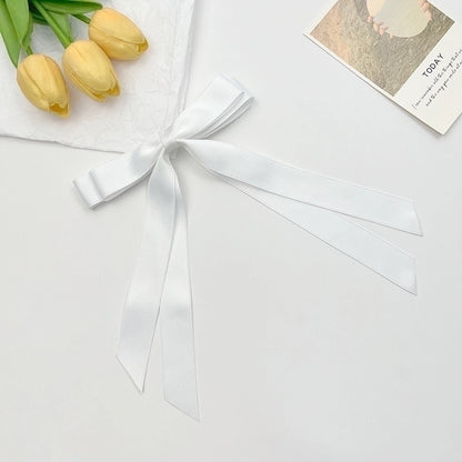 Korean Style Double-layer Bow Ribbon Hairclip Women's Ballet Girl Side Clip Back Head Top Simple Hair Accessories