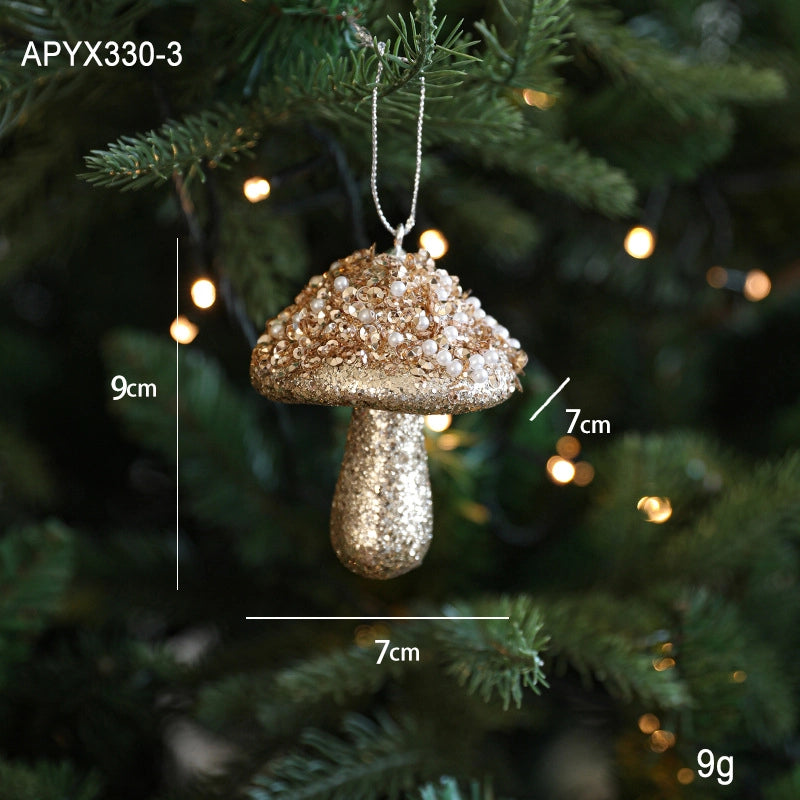 Christmas Cute Ice Cream Mushroom Foam Holiday Party Hanging Ornaments Decorations Hanging Ornaments