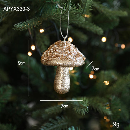 Christmas Cute Ice Cream Mushroom Foam Holiday Party Hanging Ornaments Decorations Hanging Ornaments