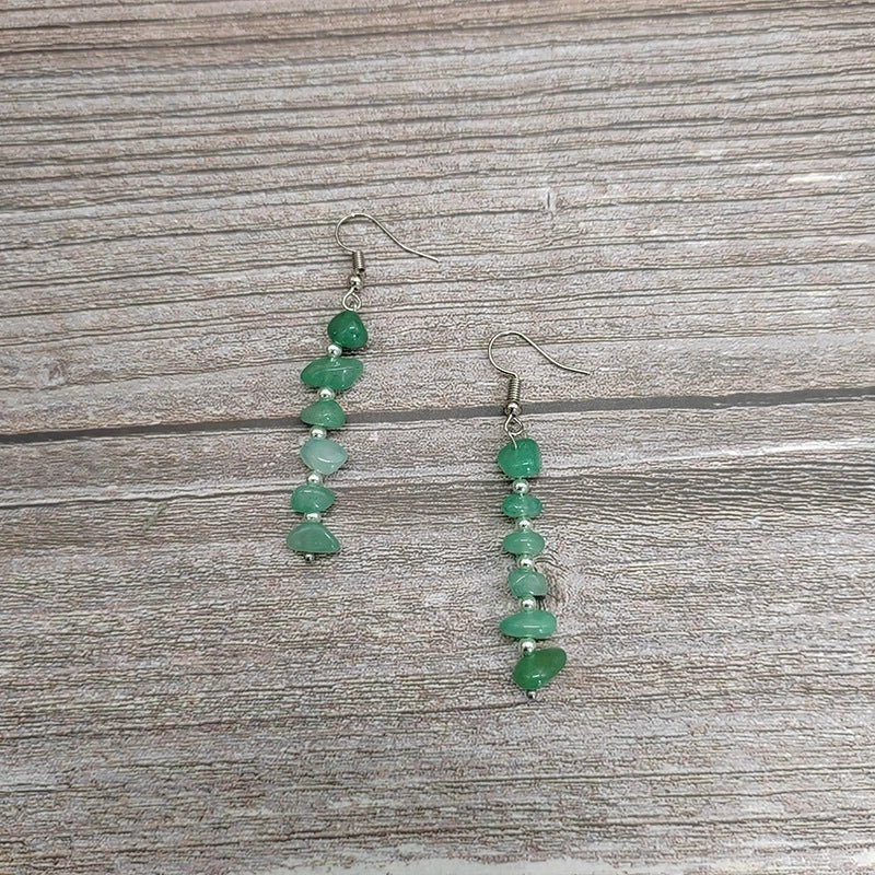 1 Pair Ethnic Style Geometric Natural Stone Drop Earrings